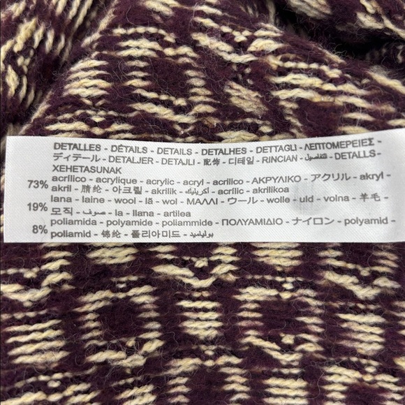 Zara Geometric Sleeveless Mockneck Wool Blend Sweater Dress Women’s Size Small - Picture 4 of 6